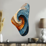 Collaged Spiral - Asymmetric Metal Wall Art