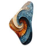 Collaged Spiral - Asymmetric Metal Wall Art