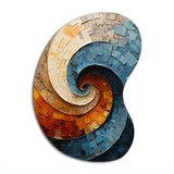 Collaged Spiral - Asymmetric Metal Wall Art