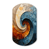 Collaged Spiral - Asymmetric Metal Wall Art