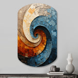 Collaged Spiral - Asymmetric Metal Wall Art