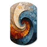 Collaged Spiral - Asymmetric Metal Wall Art