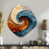 Collaged Spiral - Asymmetric Metal Wall Art