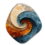 Collaged Spiral - Asymmetric Metal Wall Art