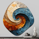 Collaged Spiral - Asymmetric Metal Wall Art