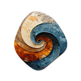 Collaged Spiral - Asymmetric Metal Wall Art