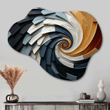 Geometric Spiral III - Asymmetric Metal Wall Art