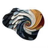 Geometric Spiral III - Asymmetric Metal Wall Art