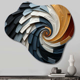 Geometric Spiral III - Asymmetric Metal Wall Art