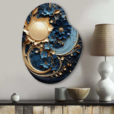 Liquid Ink Spiral V - Asymmetric Metal Wall Art