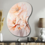 Cream Orange Abstract Still Lifes - Asymmetric Metal Wall Art