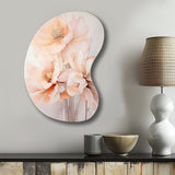 Cream Orange Abstract Still Lifes - Asymmetric Metal Wall Art