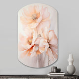 Cream Orange Abstract Still Lifes - Asymmetric Metal Wall Art