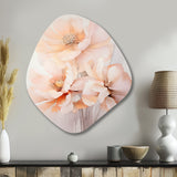 Cream Orange Abstract Still Lifes - Asymmetric Metal Wall Art