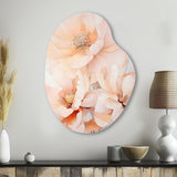 Cream Orange Abstract Still Lifes - Asymmetric Metal Wall Art