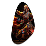 African Tribal Dance V - Asymmetric Metal Wall Art