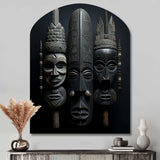 African Mask - Asymmetric Metal Wall Art