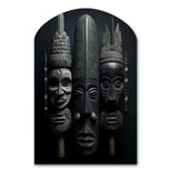 African Mask - Asymmetric Metal Wall Art