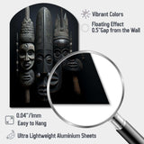 African Mask - Asymmetric Metal Wall Art