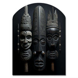 African Mask - Asymmetric Metal Wall Art