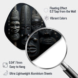 African Mask - Asymmetric Metal Wall Art