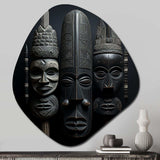 African Mask - Asymmetric Metal Wall Art