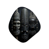 African Mask - Asymmetric Metal Wall Art