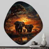 African Celestial Safari III - Asymmetric Metal Wall Art