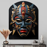 African Masked Splendor I - Asymmetric Metal Wall Art