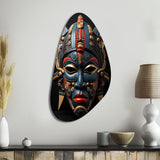 African Masked Splendor I - Asymmetric Metal Wall Art