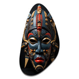 African Masked Splendor I - Asymmetric Metal Wall Art