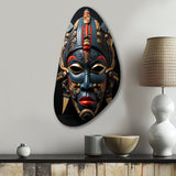 African Masked Splendor I - Asymmetric Metal Wall Art