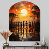 African Savannah Melody II - Asymmetric Metal Wall Art