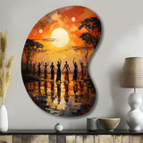 African Savannah Melody II - Asymmetric Metal Wall Art