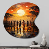 African Savannah Melody II - Asymmetric Metal Wall Art