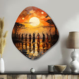 African Savannah Melody II - Asymmetric Metal Wall Art