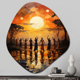 African Savannah Melody II - Asymmetric Metal Wall Art