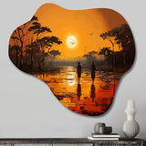 African Savannah Serenade VI - Asymmetric Metal Wall Art