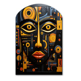 African Tribal Rhythms II - Asymmetric Metal Wall Art