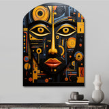 African Tribal Rhythms II - Asymmetric Metal Wall Art