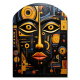 African Tribal Rhythms II - Asymmetric Metal Wall Art