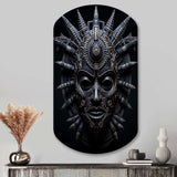 African Mask Tribu IV - Asymmetric Metal Wall Art