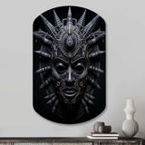 African Mask Tribu IV - Asymmetric Metal Wall Art