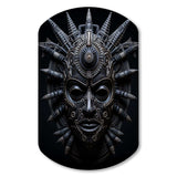 African Mask Tribu IV - Asymmetric Metal Wall Art