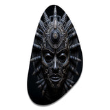 African Mask Tribu IV - Asymmetric Metal Wall Art