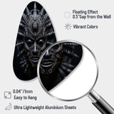 African Mask Tribu IV - Asymmetric Metal Wall Art