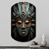 African Tribal Dogon Mask - Asymmetric Metal Wall Art