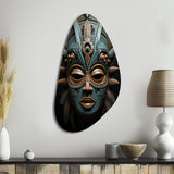 African Tribal Dogon Mask - Asymmetric Metal Wall Art