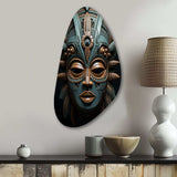 African Tribal Dogon Mask - Asymmetric Metal Wall Art