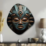 African Tribal Dogon Mask - Asymmetric Metal Wall Art